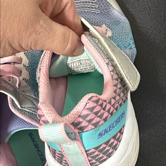 Skechers Kids' Silver and Pink Sneakers - Picture 3 of 3